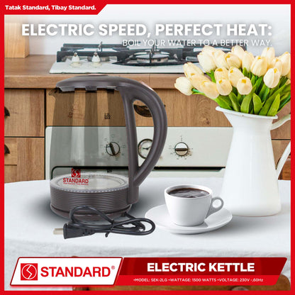 Standard Electric Kettle SEK 2.0LG Glass with LED Lights 2L (1500 WATTS)