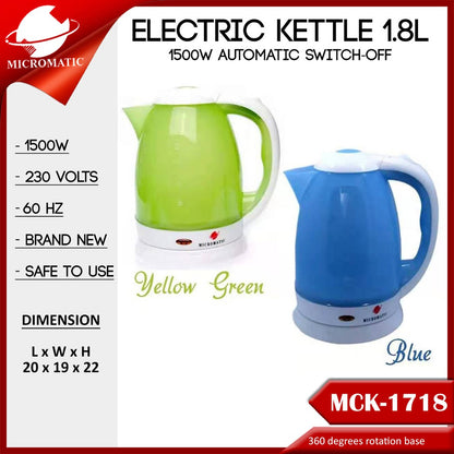 Micromatic MCK-1718 Electric Kettle 1.8 Liters