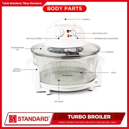 Standard Turbo Broiler 12Liters 1200 Watts