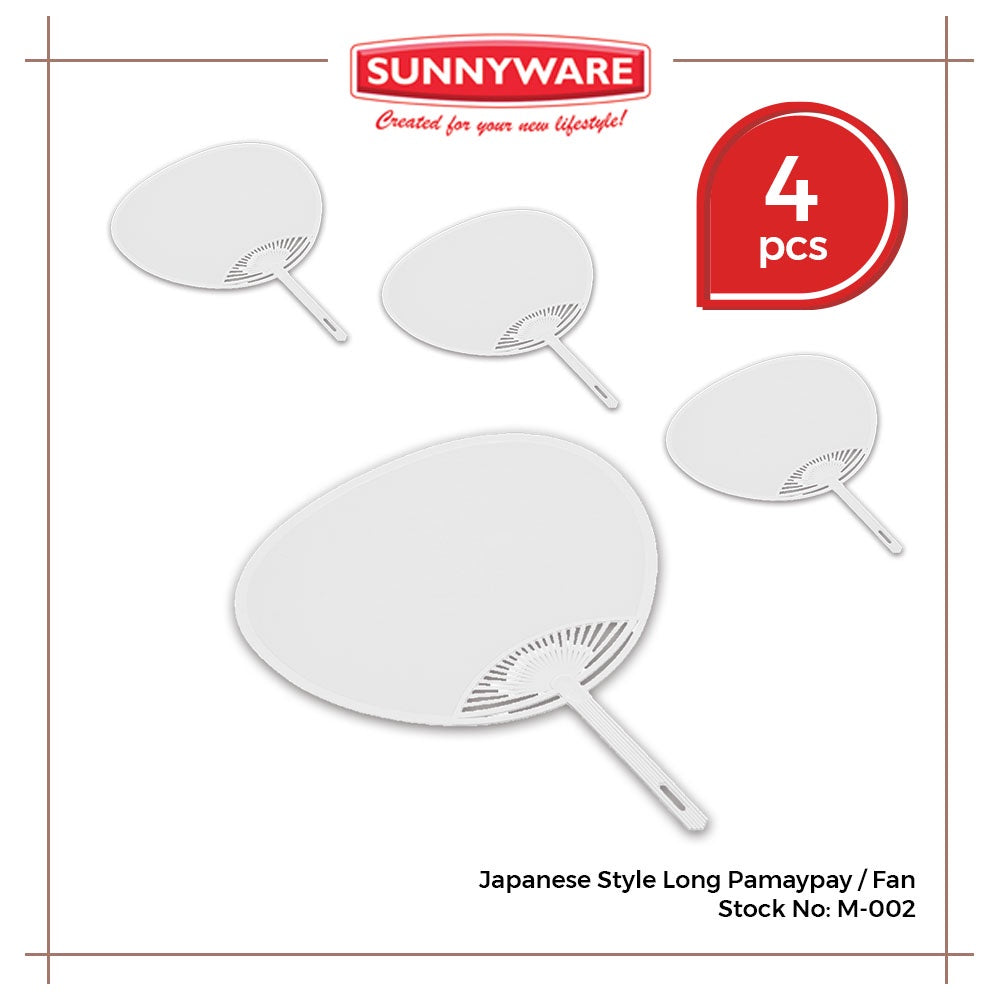 4pcs Japanese Style Long Pamaypay / Fan [Sunnyware M-002] | Plasticware | Householdware | Giveaways