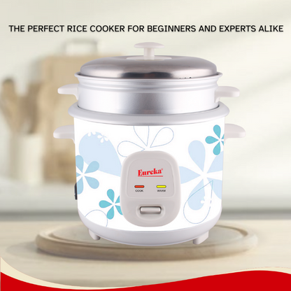 Eureka Rice Cooker With Steamer 10-Cups Suitable For 1–10 People ERC 2.5 LM Random Color