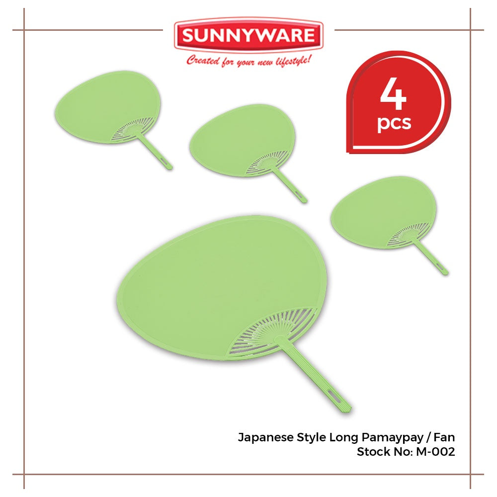 4pcs Japanese Style Long Pamaypay / Fan [Sunnyware M-002] | Plasticware | Householdware | Giveaways