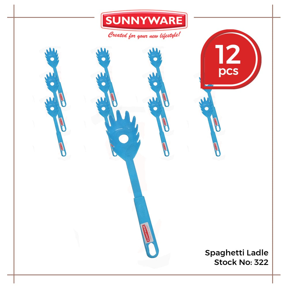 12pcs Spaghetti Ladle [Sunnyware 322] | Kitchenware | Plasticware | Pasta | Palabok