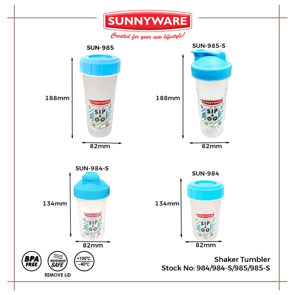 36 pcs Sunnyware 985-S 550 ml Sip n Go Tumbler Shaker Flip for giveaway