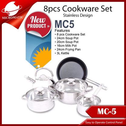 Micromatic MC-5 8pcs Cookware Set