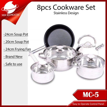 Micromatic MC-5 8pcs Cookware Set