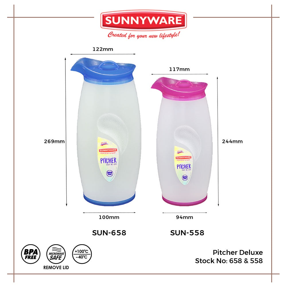 6pcs 1.5 liter Pitcher – Deluxe [Sunnyware 558] | Plasticware | Drinkware | Jug and Pitcher