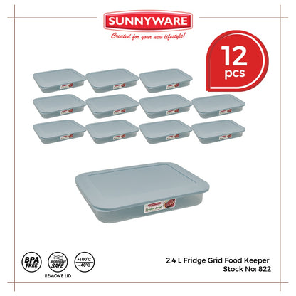 12pcs 2.4 L Fridge Grid Food Keeper [Sunnyware 822] | Plasticware | Kitchenware | Storage | BPA Free