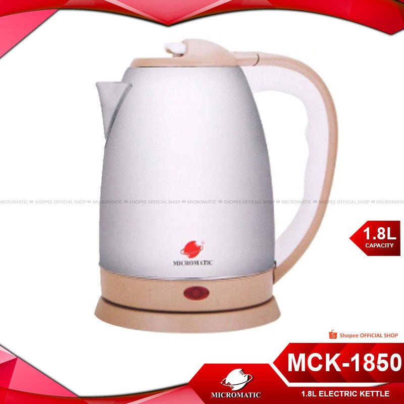 Micromatic MCK-1850 Electric Kettle 1.8L (Silver/Gold)