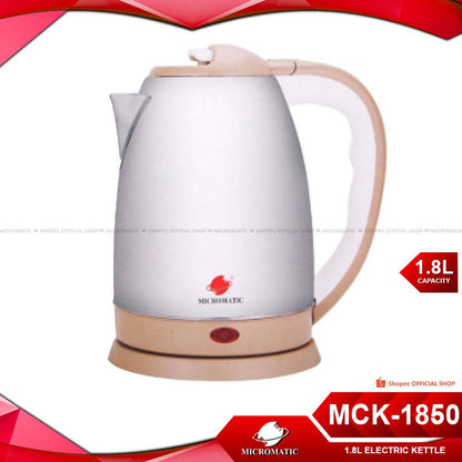 Micromatic MCK-1850 Electric Kettle 1.8L (Silver/Gold)