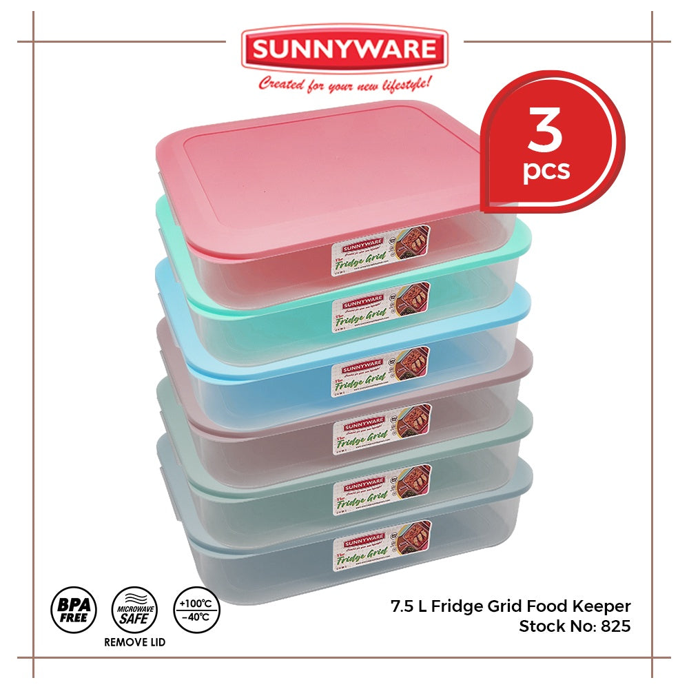 3pcs 7.5 L Fridge Grid Food Keeper [Sunnyware 825] | Plasticware | Kitchenware | Storage | BPA Free