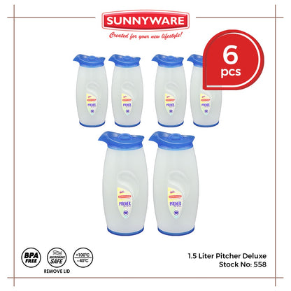 6pcs 1.5 liter Pitcher – Deluxe [Sunnyware 558] | Plasticware | Drinkware | Jug and Pitcher