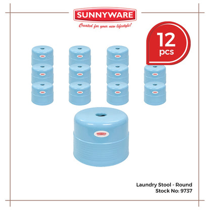 12pcs Laundry Stool - Round [Sunnyware 9737] | Plasticware | Laundryware | Stool | Round Chair