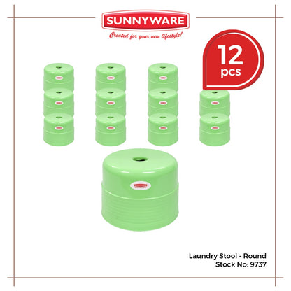 12pcs Laundry Stool - Round [Sunnyware 9737] | Plasticware | Laundryware | Stool | Round Chair