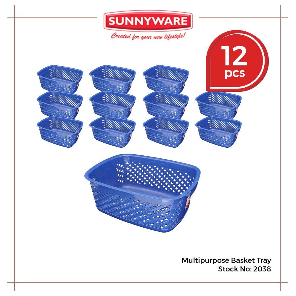 12pcs Multipurpose Basket Tray [SUN-2038] | Plasticware | Kitchenware | Organizer | Modern Design