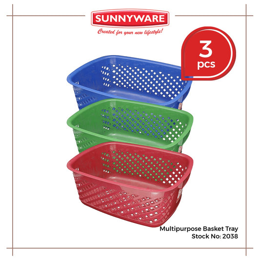 3pcs Multipurpose Basket Tray [SUN-2038] | Plasticware | Kitchenware | Organizer | Modern Design