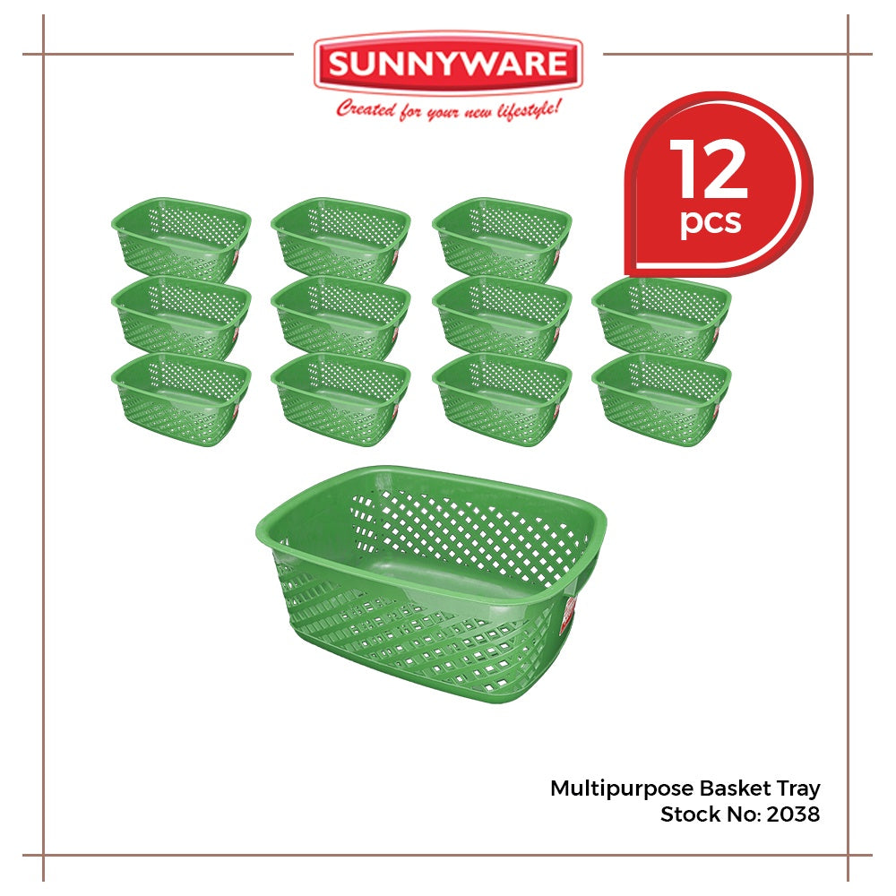 12pcs Multipurpose Basket Tray [SUN-2038] | Plasticware | Kitchenware | Organizer | Modern Design