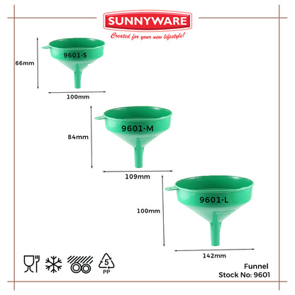 12pcs Funnel Medium [Sunnyware 9601-M] | Plasticware | Kitchenware | Kitchen Utensil | Embudo