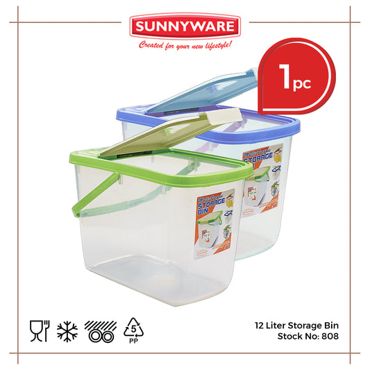 1pc 12 Liter Storage Bin [Sunnyware 808] | Plasticware | Food Storage | Bin or Box | with Lid