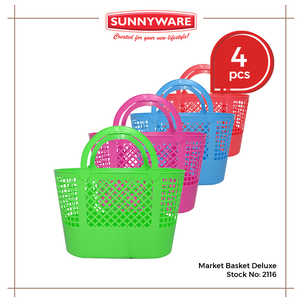 4pcs Market Basket Deluxe [Sunnyware 2116] | Plasticware | Baskets | Householdware | Palengke