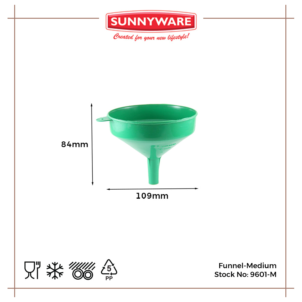 12pcs Funnel Medium [Sunnyware 9601-M] | Plasticware | Kitchenware | Kitchen Utensil | Embudo