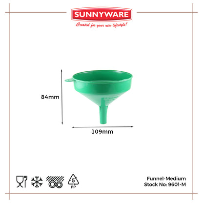 12pcs Funnel Medium [Sunnyware 9601-M] | Plasticware | Kitchenware | Kitchen Utensil | Embudo