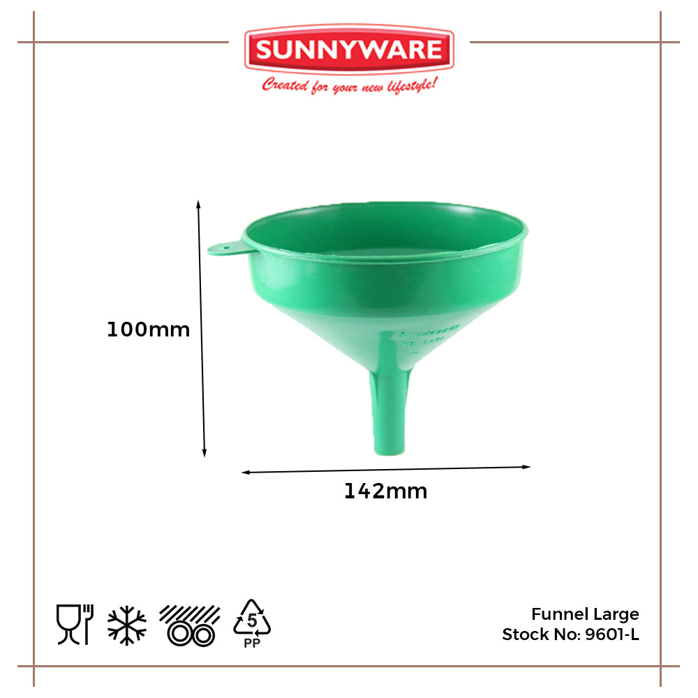 12pcs Funnel Large [Sunnyware 9601-L] | Plasticware | Kitchenware | Kitchen Utensil | Embudo