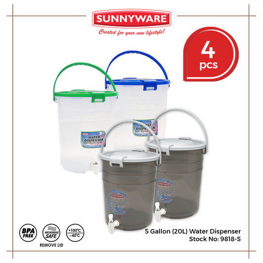 4pcs 5 Gallon (20L) Water Dispenser [Sunnyware 9818-S] | Plasticware | Drinkware | Water Jug Big