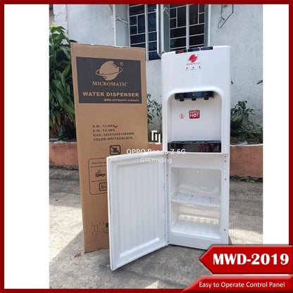 Micromatic MWD-2019 Freestanding Water Dispenser Compressor Type Cooling with Storage Cabinet