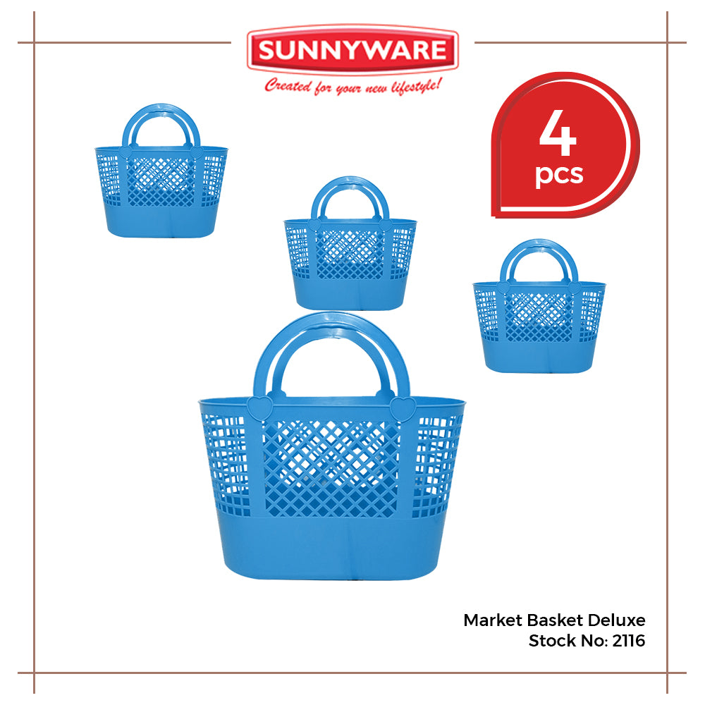 4pcs Market Basket Deluxe [Sunnyware 2116] | Plasticware | Baskets | Householdware | Palengke