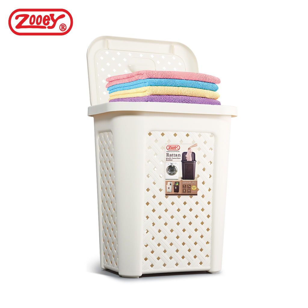 ZOOEY LAUNDRY RATTAN BASKET (SMALL)/HAMPER Stock No. 2016