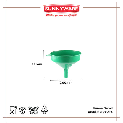 12pcs Funnel Small [Sunnyware 9601-S] | Plasticware | Kitchenware | Utensil | for Juice Jar