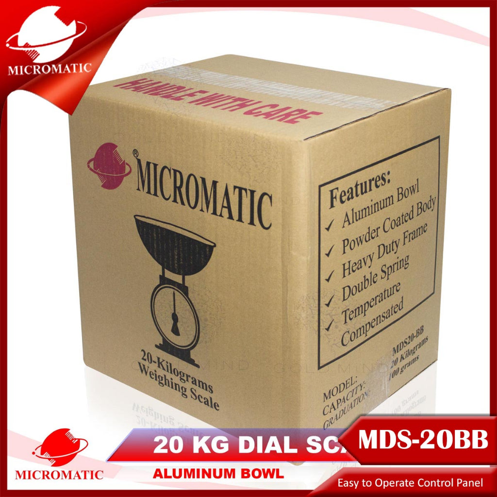 Micromatic MDS-20BB 20kg Capacity Aluminum Bowl Dial Scale