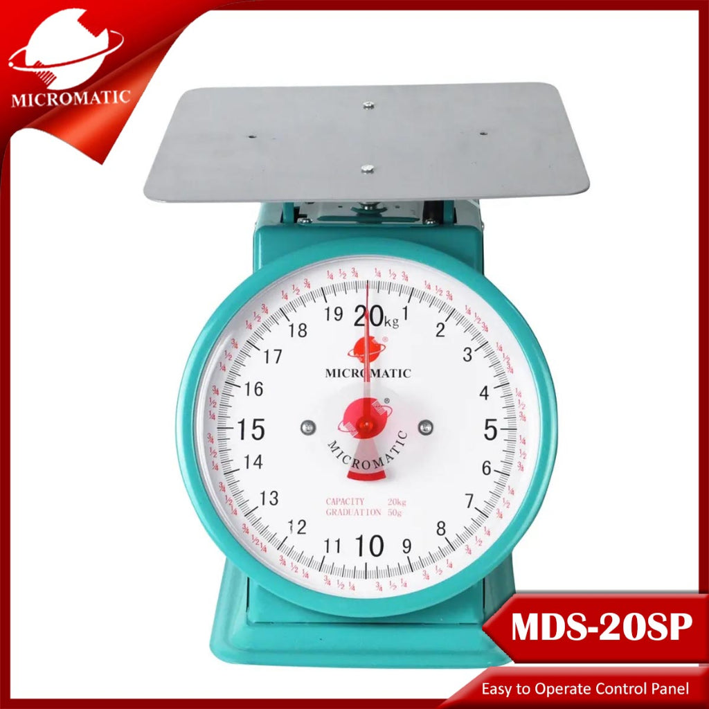 Micromatic MDS-20SP 20kg Capacity Stainless Steel Plate Dial Scale