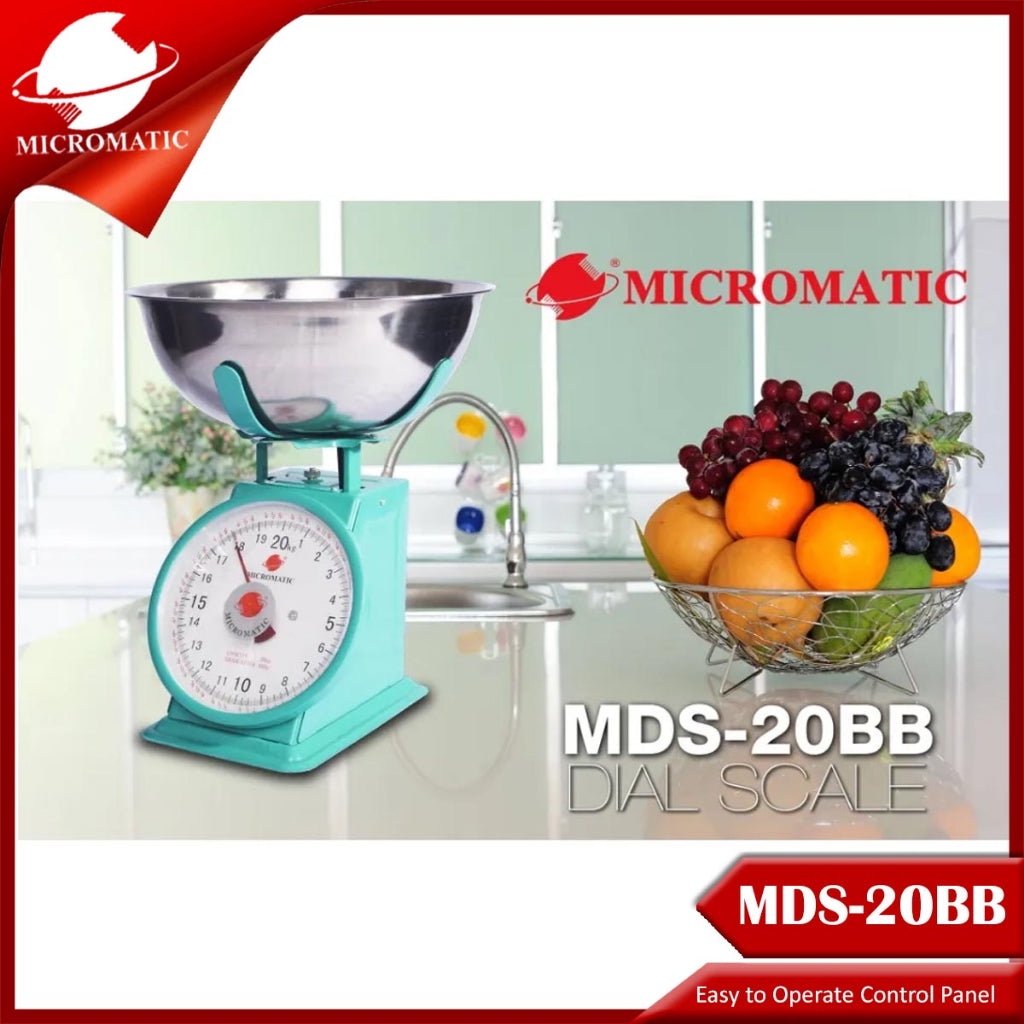 Micromatic MDS-20BB 20kg Capacity Aluminum Bowl Dial Scale