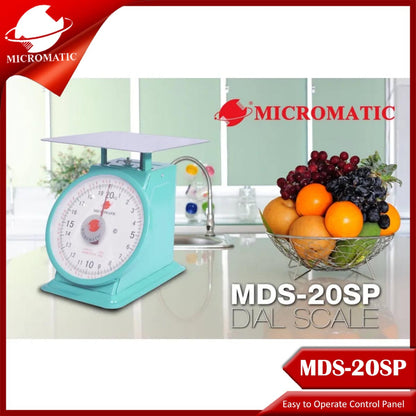 Micromatic MDS-20SP 20kg Capacity Stainless Steel Plate Dial Scale