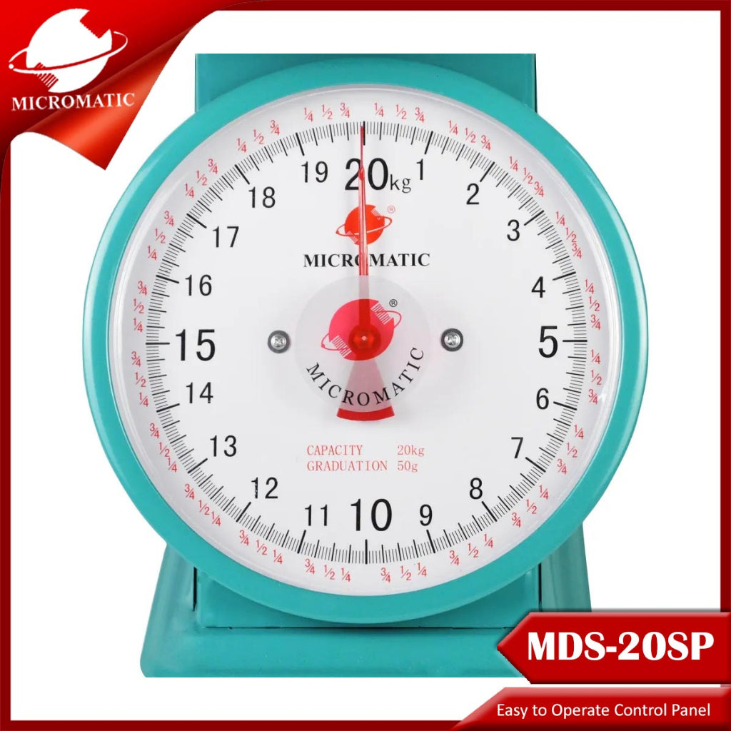 Micromatic MDS-20SP 20kg Capacity Stainless Steel Plate Dial Scale