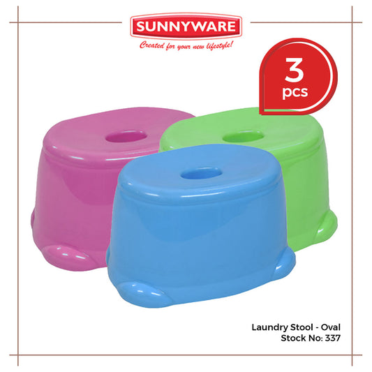 3pcs Laundry Stool - Oval [Sunnyware 337] | Plasticeware | Householdware | Laundryware