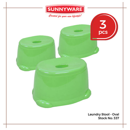 3pcs Laundry Stool - Oval [Sunnyware 337] | Plasticeware | Householdware | Laundryware