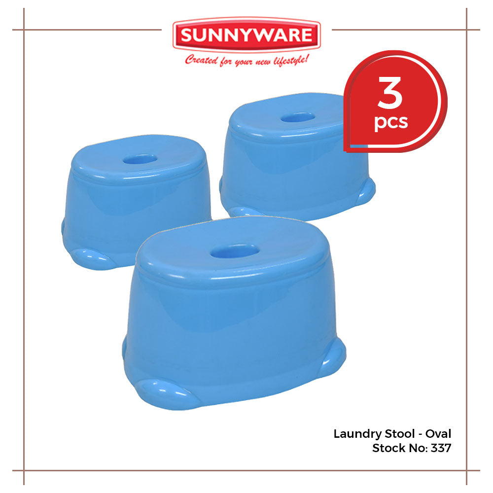 3pcs Laundry Stool - Oval [Sunnyware 337] | Plasticeware | Householdware | Laundryware