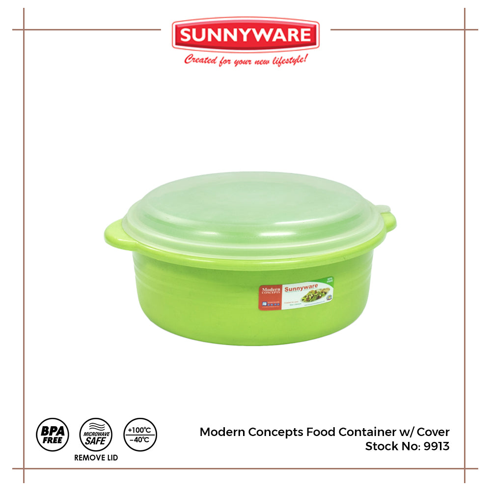 1pc Food Container w/ Cover [Sunnyware 9913] | Plasticware | Kitchenware | Modern Concept