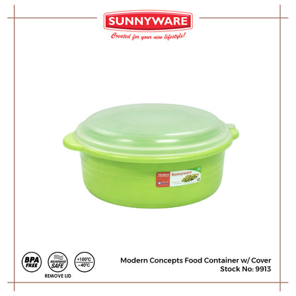 1pc Food Container w/ Cover [Sunnyware 9913] | Plasticware | Kitchenware | Modern Concept