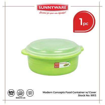 1pc Food Container w/ Cover [Sunnyware 9913] | Plasticware | Kitchenware | Modern Concept