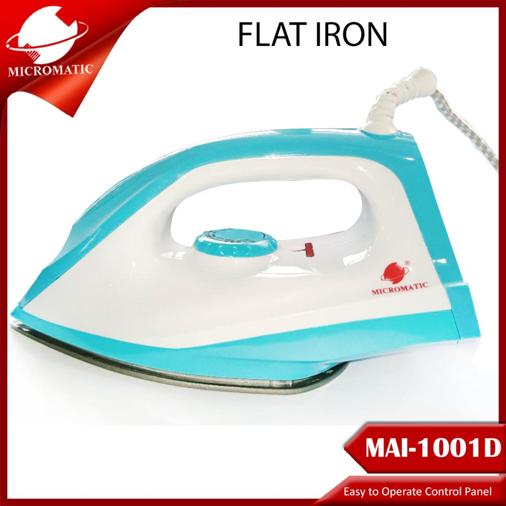 Micromatic MAI-1001D Non-Stick Coating Sole Plate Flat Iron.