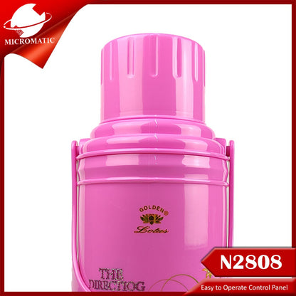 Micromatic Lotus N2808 3.2Liters Capacity Vacuum Flask Thermos Pink/Green I RANDOM COLOR