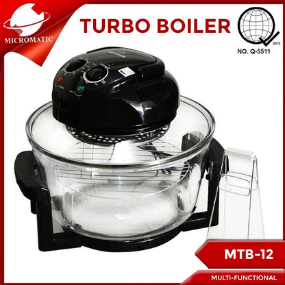 Micromatic MTB-12 Multi Functional Turbo Boiler 12L (Clear/Black)