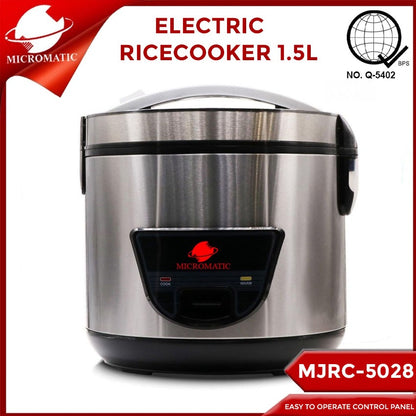 Micromatic MJRC-5028 Rice Cooker 1.5L Good for 6-8 Persons