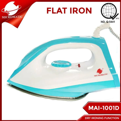 Micromatic MAI-1001D Non-Stick Coating Sole Plate Flat Iron