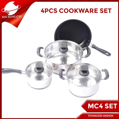 Micromatic MC4 SET High Quality Stainless Steel Cookware 4pcs Set