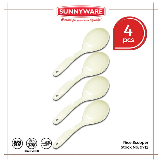 4 pcs Sunnyware 9712 Rice Spoon